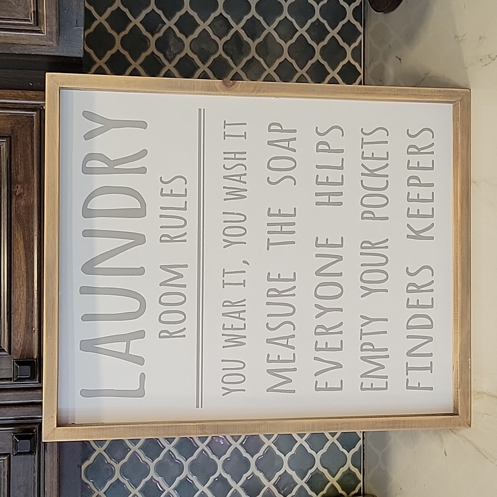 Laundry Room Rules Wall Decor